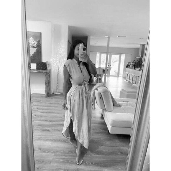 Free People Dresses & Skirts - NEW FREE PEOPLE ENDLESS SUMMER ON MY WAY MIDI DRESS TIE FRONT GAUZE